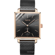 Men Hand Watch Fashion Casual Square Shape Men Automatic Mechanical WristWatch OEM Logo Mesh Alloy Material Clock Men